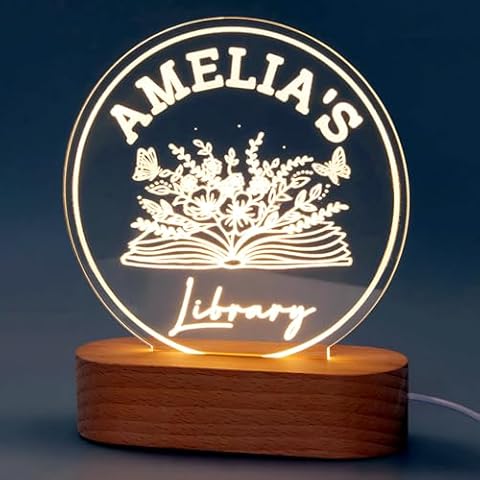 Getname Necklace Personalized Book Night Light Cover