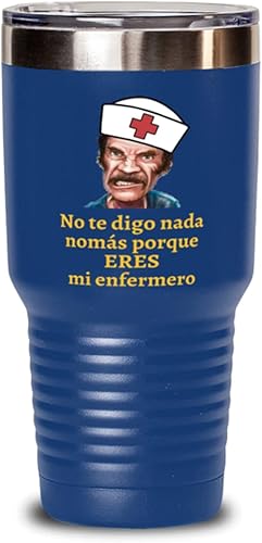 Regalo para enfermero vaso de vino y blanco no te doy una nomas