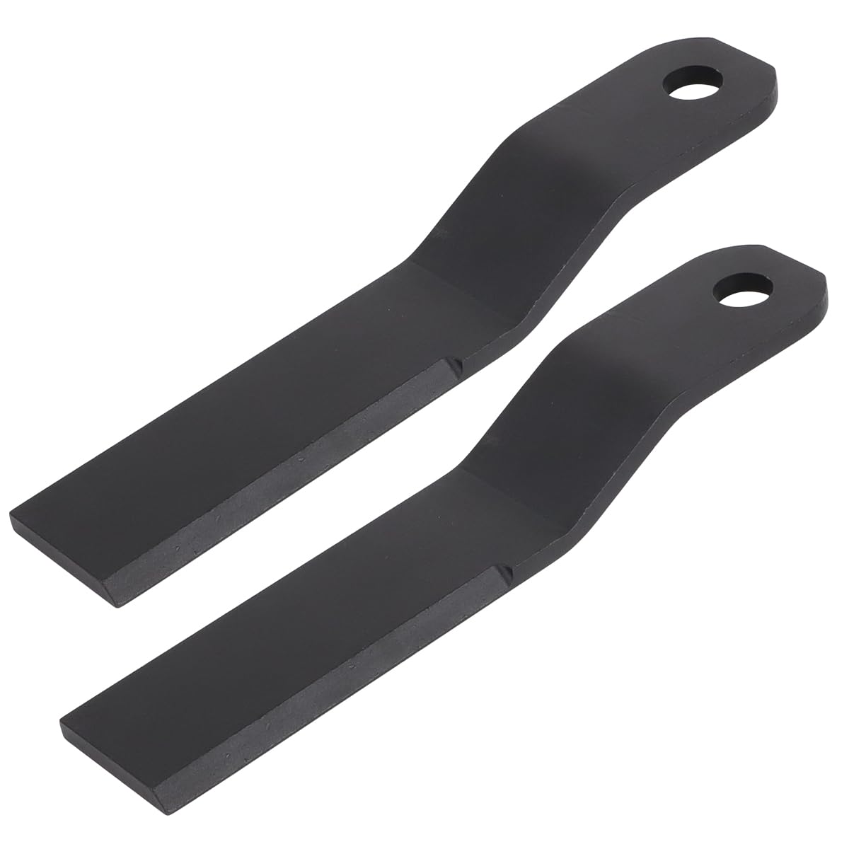 MOTOQUEEN Brush Hog - Cuchillas para cortacésped de 10 mm de grosor, cuchillas de acero NM400 resistentes para cortar cuchillas de repuesto de cepillo más pesadas, 2-3/4 x 14-1/2 x 3/8 pulgadas, juego