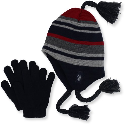 Image of U.S. Polo Association Little Boys' Peruvian and Glove Set