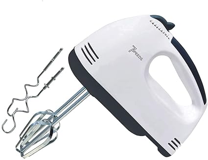 JB Mart - Electric Hand Mixer with 4 Pieces Stainless Blender, Bitter for Cake Cream Mix, Food Blender, Beater for Kitchen