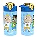 Zak Designs CoComelon Lot de 2 bouteilles d'eau pour enfants avec couvercle à bec et boucle de transport intégrée, en plastique durable, anti-fuite, design pour voyage (473 ml)