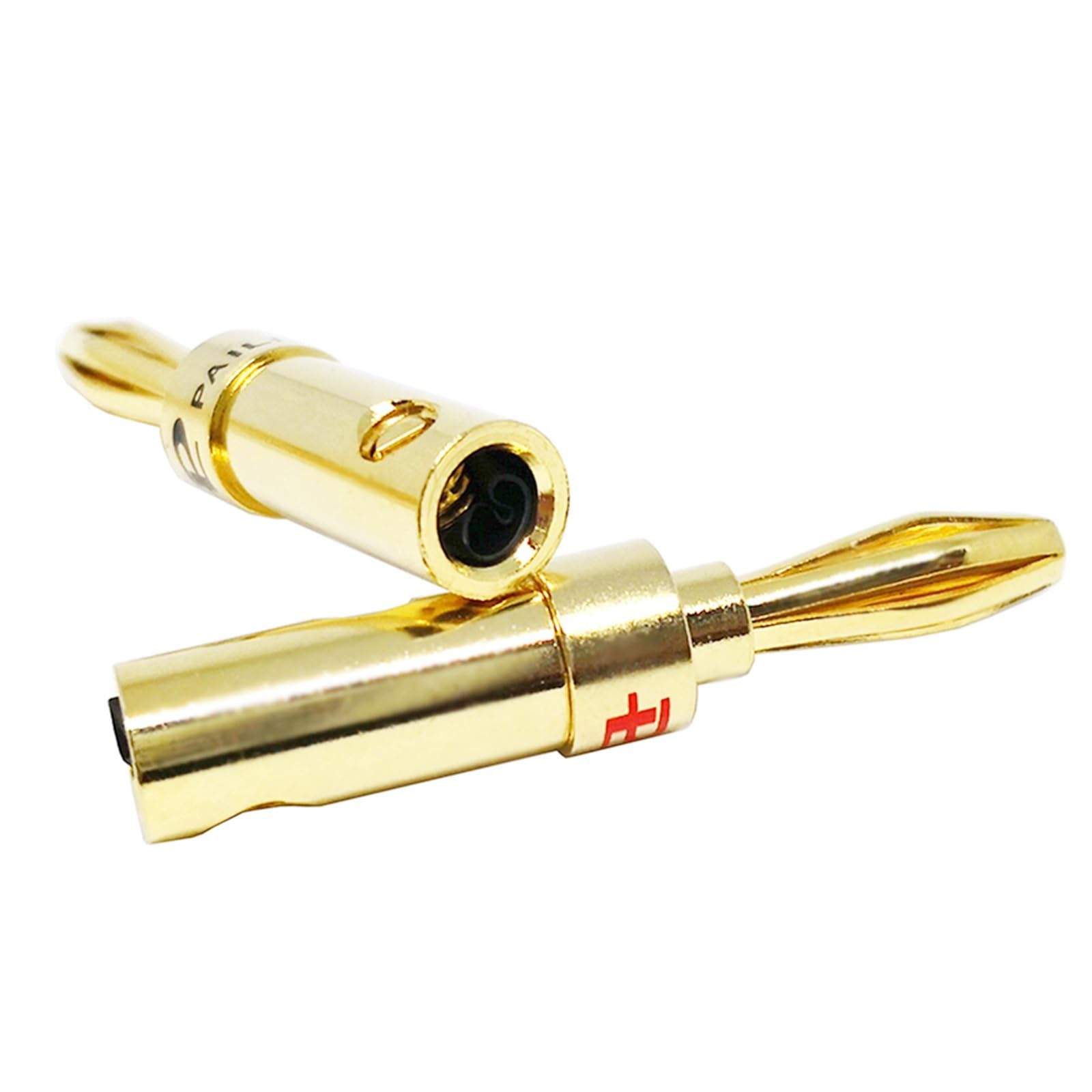 Lot de 4/8 fiches banane de 4 mm - Câble de haut-parleur plaqué or et cuivre - Fiche banane (12 pièces)