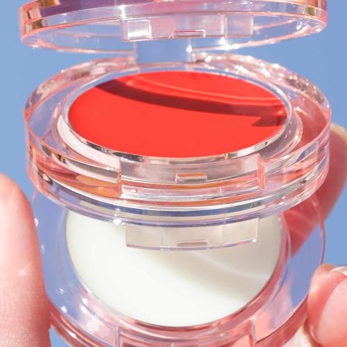 Image of Wander Beauty Double Date Lip & Cheek - Be Mine /Swipe - 4-in-1 Cream Blush & Lip Tint - Blush, Lip Moisturizer, Lip Balm, & Eye Gloss - Multitasking Eye, Cheek, and Lip Makeup With Green Tea - 0.07 oz