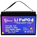 12V 100Ah LiFePO4 Lithium Battery, Rechargeable Solar Battery, 100A BMS Board, Up to 15000 Deep Cycles, Perfect for RV, Solar System, Trolling Motor, Camper, Fishing Boat