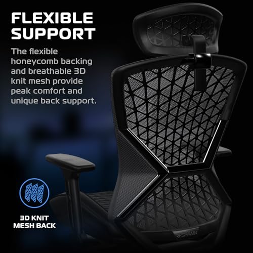 Image of RESPAWN SPIRE Ergonomic Office Chair with Lumbar Support, Mesh, Flip Arms