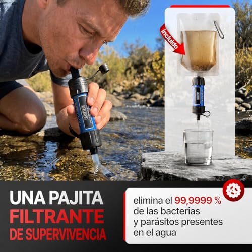 Miniatura 2 de Woncrow Kit De Supervivencia Primeros Auxilios Mochila Militar - Equipada Con Accesorios Multifuncionales Para Senderismo Camping Desastres Filtro Agua Gadgets Originales Survival Profesional