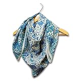 Large Cotton Scarfs for Women Lightweight Soft Sheer Neck Scarf, Head Scarf, Block Print Summer...