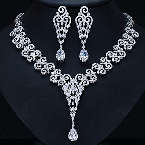 Joyería de boda de zirconia para novias y damas de honor en banquetes de gala