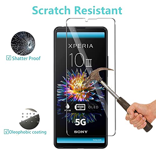 Widrt 3 Pezzi, Vetro Temperato per Sony Xperia 10