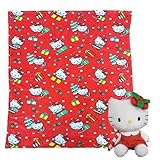 Northwest Character Hugger Pillow & Silk Touch Throw Blanket Set, 40" x 50", Hello Kitty Gifty Kitty