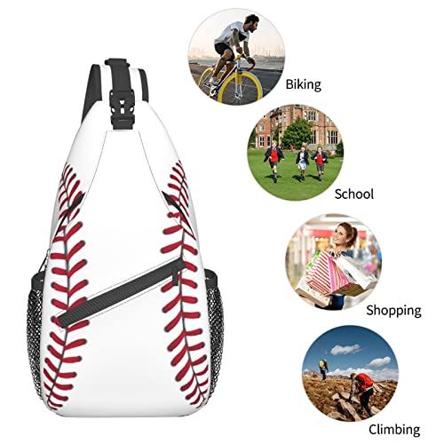 Baseball Chest Sling Bag Casual For Women Men Crossbody Sling Backpack Shoulder Bag For Travel Hiking Gym #TOP5