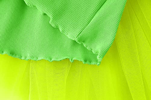 Toddler Dress Baby Girls Tutu Playwear Sleeveless Party Christmas Sundress Infant Tulle Princess Neon Green #TOP2