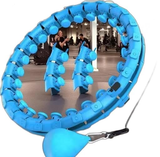 Weighted Hula Ring Hoop Weight Loss Circle Detachable with 24 Ring(52 Inch) 360 Degree Spinning Ball for Men & Women Adults Weight Loss, Smart Exercise Equipment - (Multicolour) |PK-P516-image-27