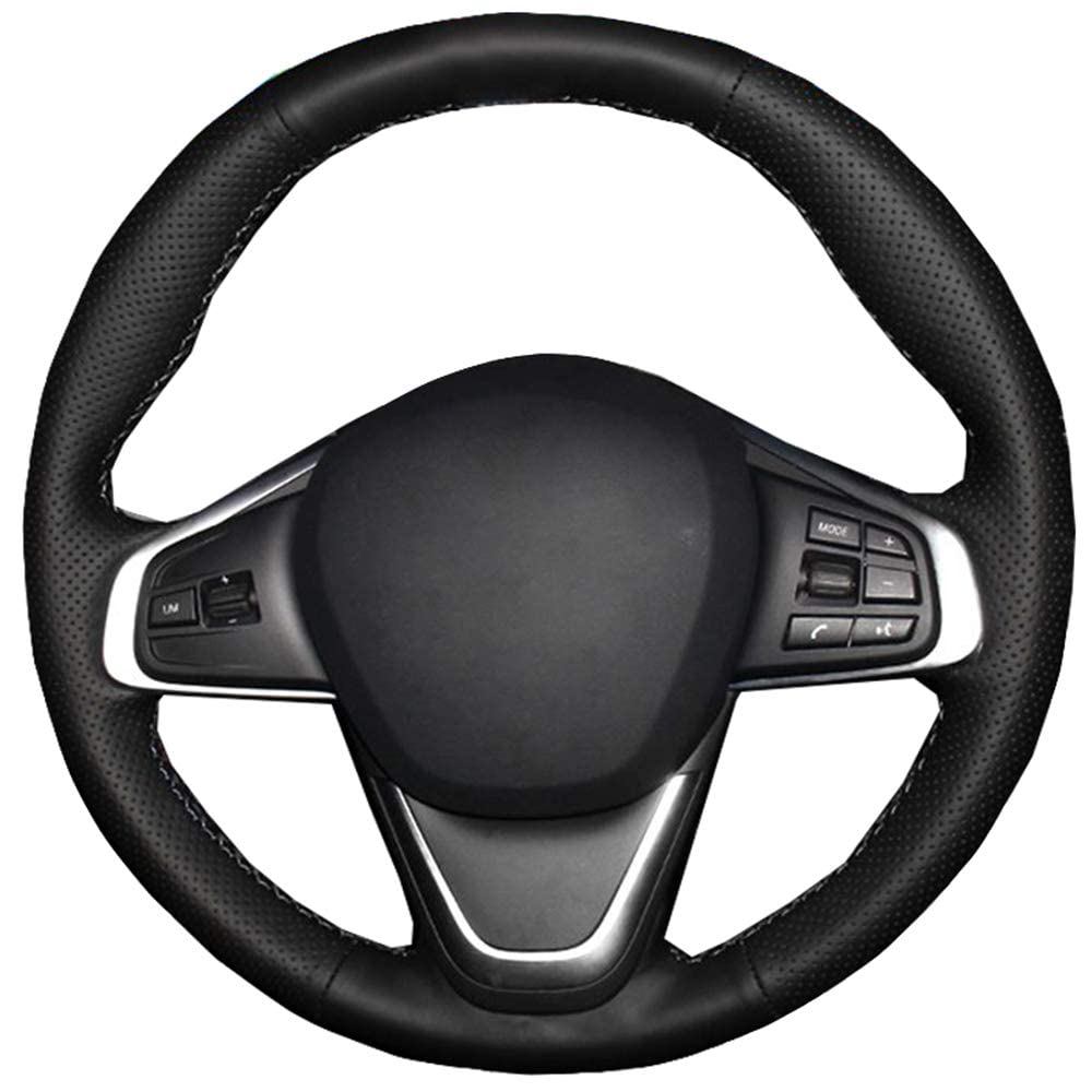 Pokrowiec na kierownicę do BMW 220i 218i, DIY ręcznie szyty pokrowiec na kierownicę samochodu, antypoślizgowy miękki skórzany ochraniacz na kierownicę akcesoria do wnętrza samochodu