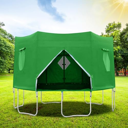 Cama elástica protegida del sol con esta cubierta impermeable para jardín 7