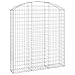 Produktbild vidaXL Gabione mit Hochbogen 150x30x160/180 cm Verzinktes Eisen