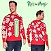 RICK AND MORTY Christmas Jumper for Men - Warm Cosy Funny Xmas Jumper - Sizes M-2XL Official Merch - Gifts for Him (Red, XL)