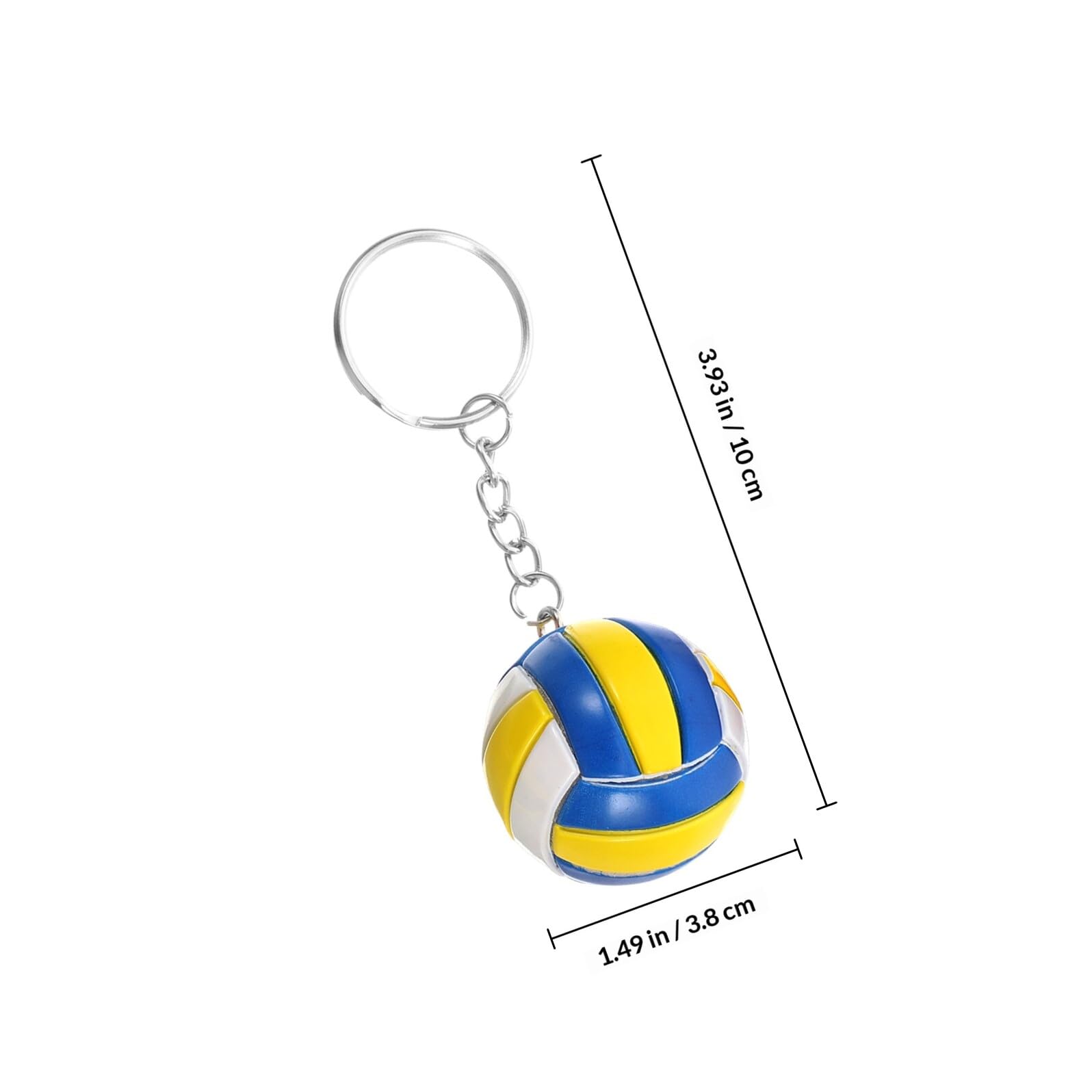 Amosfun Volleyball Schlüsselanhänger 3 Stück Dekorative Taschenanhänger aus Robustem Material Bunte Anhänger für Schlüssel Rucksäcke und Handtaschen Sportliches Design für Fans