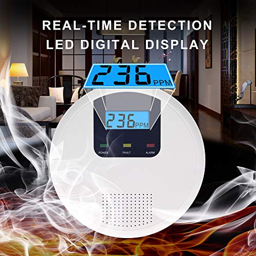 Koolmonoxidedetectorbatterij in werking gesteld, Co-Alarm Detector met LCD Vertoning - Afbeelding 5