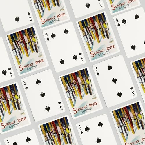 Lantern Press Baraja Poker 52 Cartas Coloridos Esquís miniatura 4