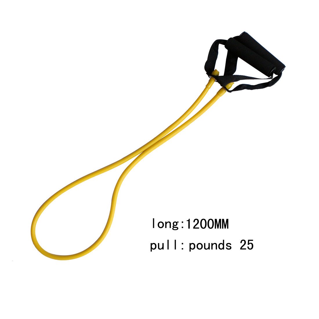 Toweter Pilates Fitness-Tube Elastica di Resistenza per Fitness con Maniglie (Giallo)