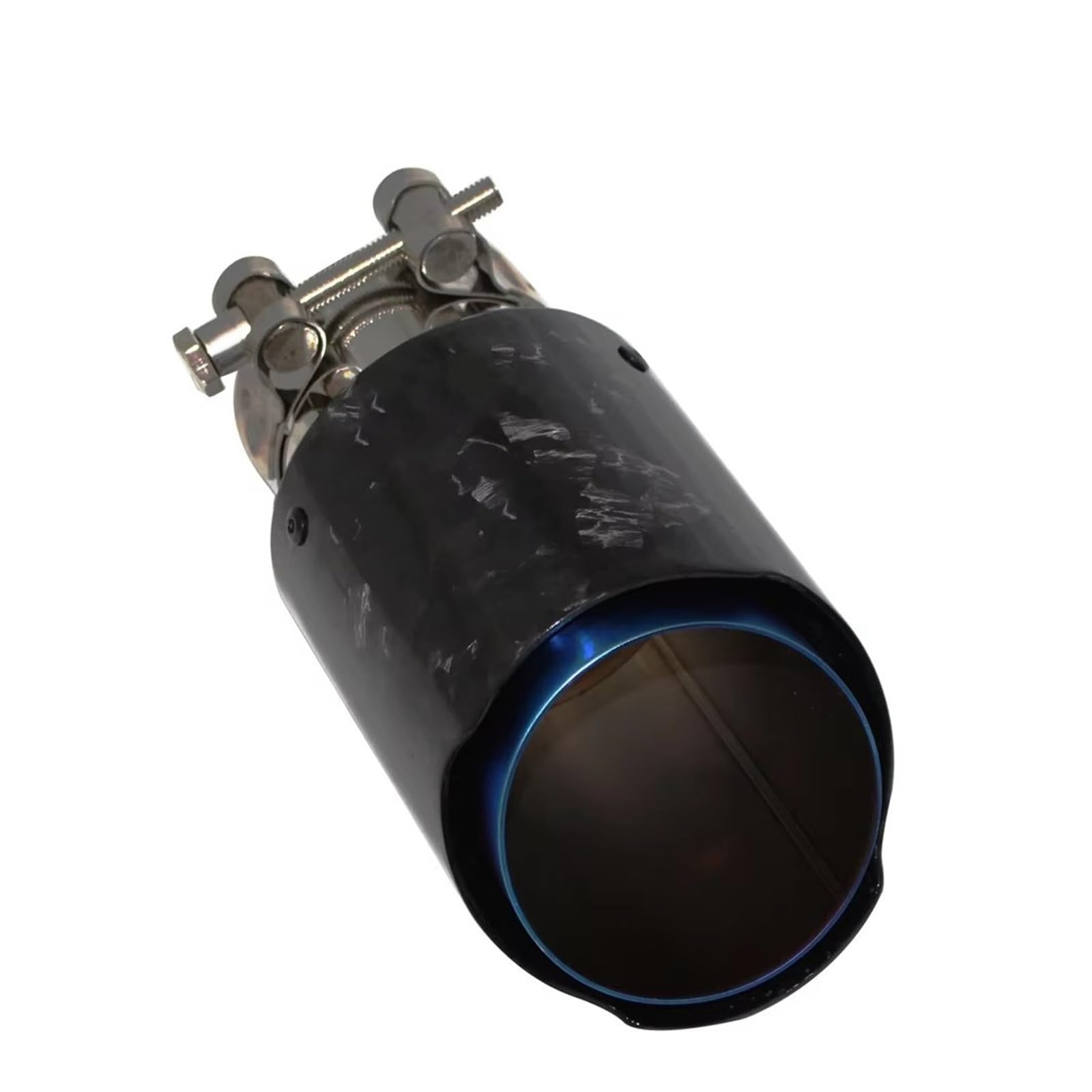 Terminali di Scarico Silenziatori per tubi di scarico per auto, ugello universale dritto in acciaio inox blu Terminale di scarico per auto(60mm-76mm)