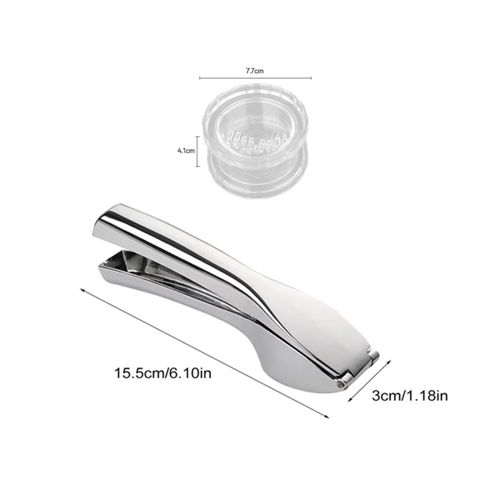 Knoblauchpresse, Knoblauchzerkleinerer Und Fleischwolf Aus Edelstahl | Abnehmbare Struktur, Einfaches Ausdrücken For Feine Knoblauchreste, Einfache Reinigung(Garlic Press 2PCS)