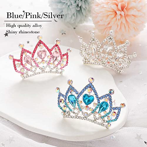 Kilshye Princess Tiara Comb Small Crystal Girls Crown Hair Combs Rhinestone Birthday Prom Tiaras Headband For Kids thumb #5