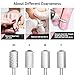 MelodySusie Safety Nail Drill Bits, 3/32'' Smooth Round Top Large Barrel Carbide Bits, Suitable for Manicure Pedicure Cuticle Gel Polishing, Beginners Bits, Silver, Series Bit-S, Medium