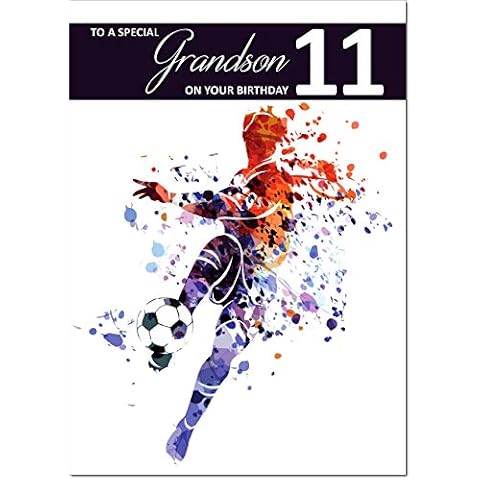 Doodlecards Grandson 11th Birthday Card - Medium Size Cover