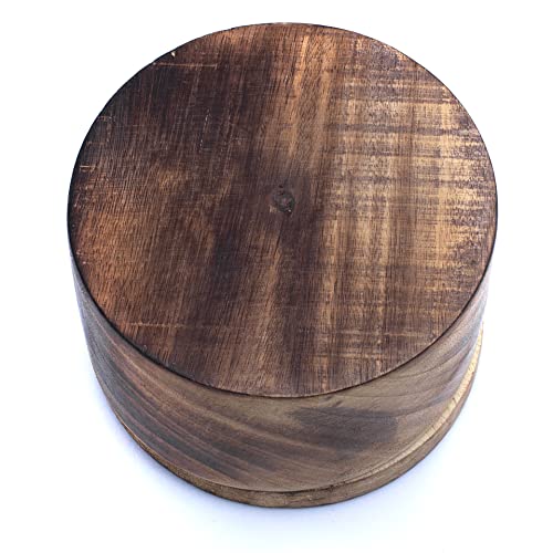 The Great Indian Bazaar Beautiful Handmade Decorative Mango Wood Sugar Bowl with Lid for Salt Spice Herb Loose Leaf Tea Storage Table Countertop Container Novelty Home & Kitchen - Image 3