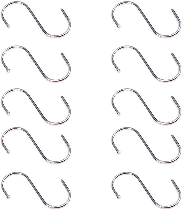 Stainless Steel Round S hooks, Hanger 10pcs