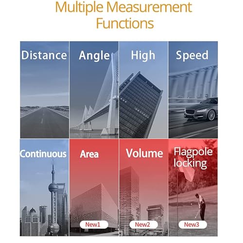 Customize what you need High Definition Rechargeable Laser Rangefinder for Hunting and Golf - Portable Digital Touch Screen Rangefinder with 800/1000/1500M Range and 6x + 5% Magnification(1500m) - Image 3