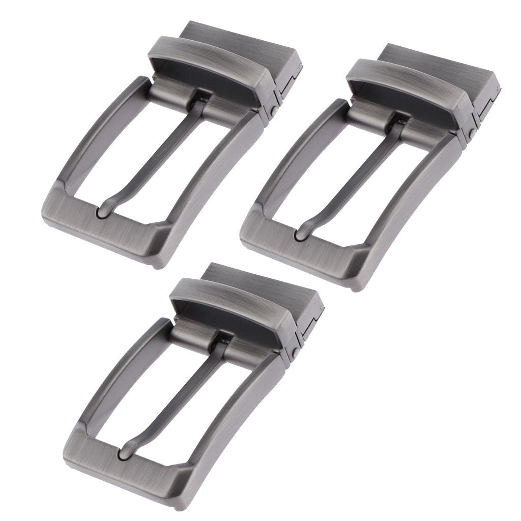 3pcs Mens Antique Belt Buckle Single Prong Rectangular Pin Buckle Reversible-image-28