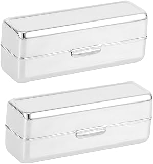 2 cajas de lápiz labial cuadrado portátil, or...