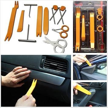CISUNG Car 12 in 1 Interior Panel Trim Door Light Audio System Removal Install Tool Kit