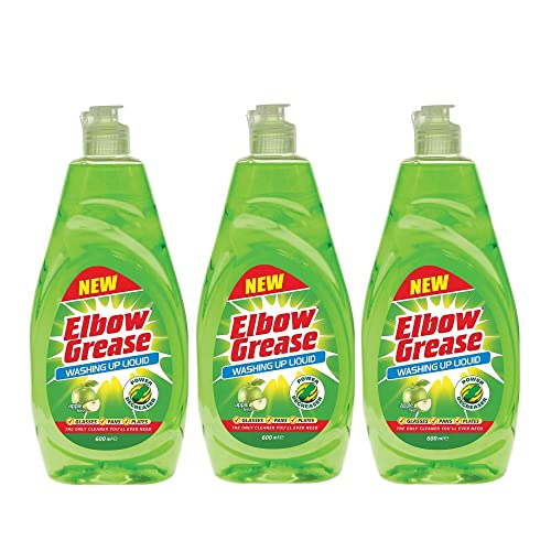 ELBOW GREASE WASH UP LIQUID - APPLE 600ml - PACK OF 3