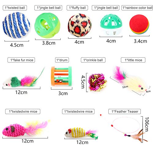 Conjunto de brinquedos interativos para animais de estimação Adaskala 12 PCS, incluindo trailer de p