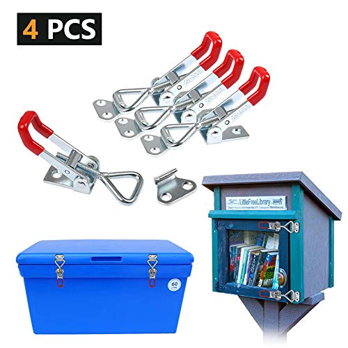 Preisvergleich Produktbild Busirde GH-4001 Spannverschluss Kistenverschluss Edelstahl -Kniehebelspanner Hebelverschluss - Verstellbar Schnapp Knebel Verschluss - 100kg Schnappverschlüsse,4 PCS