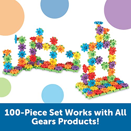 Learning Resources LER9162 Gears! Gears! Gears! 100-Piece Deluxe Building Set - Ages 3+, Preschool Building Sets, Gears Toys thumb #3