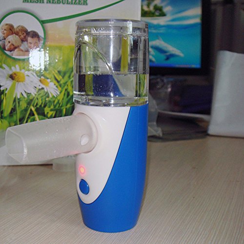 LAB OUTLET Mini Portable Ultrasonic Nebulizer USB Rechargeable Mesh Nebulizer Humidifier(Blue)