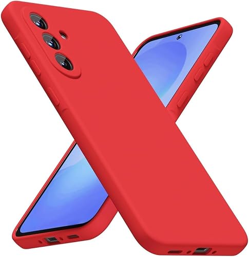 Liquid Silicone Back Case Compatible with Samsung Galaxy A57 - Red