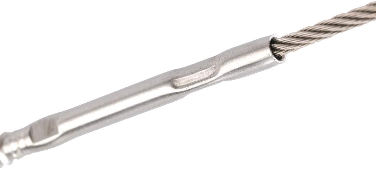 Flash Sale ZONEGRACE Swage Lag Screws Left & Right 64 Pack for 1/8 Deck Cable Railing Systems, 316 Stainless Steel Stair Deck Railing Wood Post Balusters for Cable Deck Railing Hardware (32 Pairs)