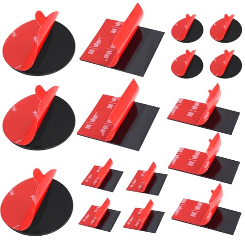 Navona 16Pack Heavy Duty Double Sided Mounting Tape – VHB 5952 Foam Tape, 1 Inch & 2 Inch, Square Rectangle & Round Shapes, Waterproof, Heat Resistant, for Car & Home Decor