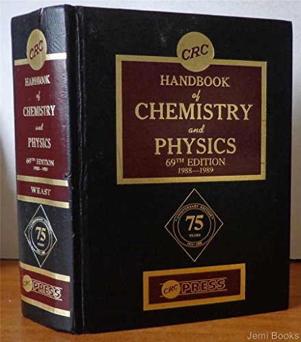 Handbook of Chemistry and Physics, 69th Edition 0849304695 Book Cover