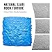 VEVOR Concrete Stamps Mat, 24 x 24 in, Concrete Texturing Skin Polyurethane Stamp Stone Tile Texture Mat, Slate floor Imprint Seamless Stamp Concrete Molds for Outdoor Decorative, Blue
