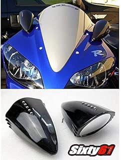 Sixty61 Pig Spotter Mirrors for Yamaha R1 R6 1999-2019 Black Custom with LED Turn Signals - coolthings.us