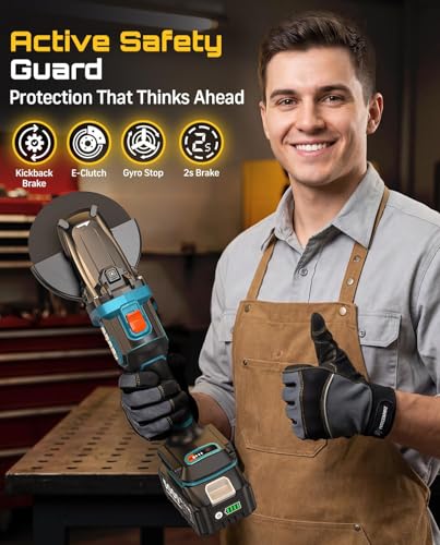 SEESII Flathead Cordless Angle Grinder