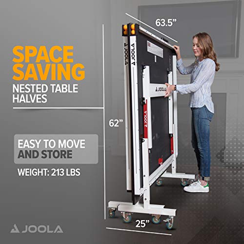 JOOLA Rally TL Professional MDF Indoor Ping Pong Table w/Quick Clamp Table Tennis Net & Post Set - 10 Minute Easy Assembly - Corner Ball Holders - Tournament Quality - Includes Playback Mode - image 5